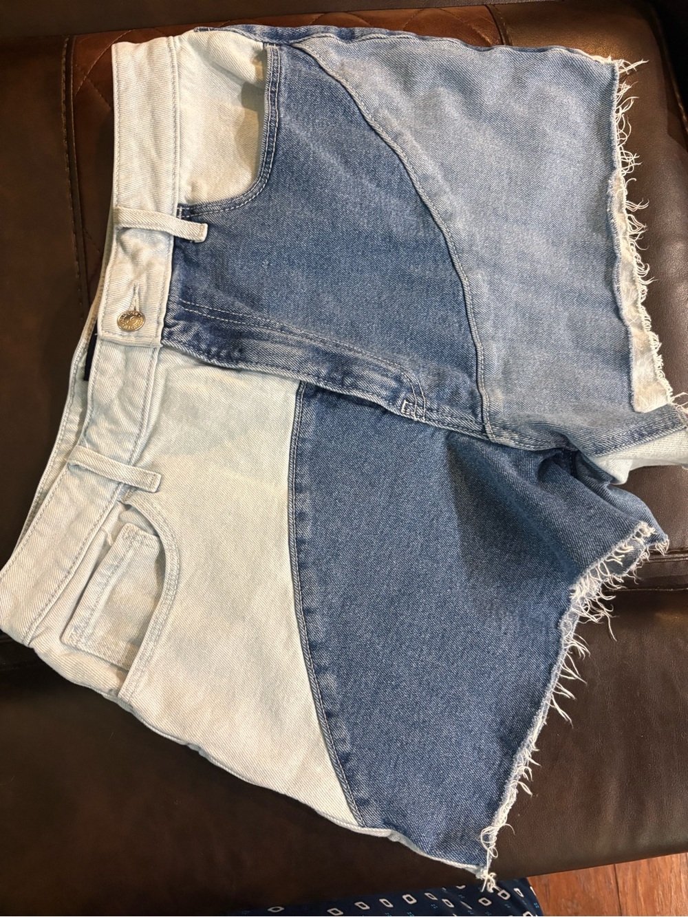Hollister Light Blue High-Rise Denim Shorts